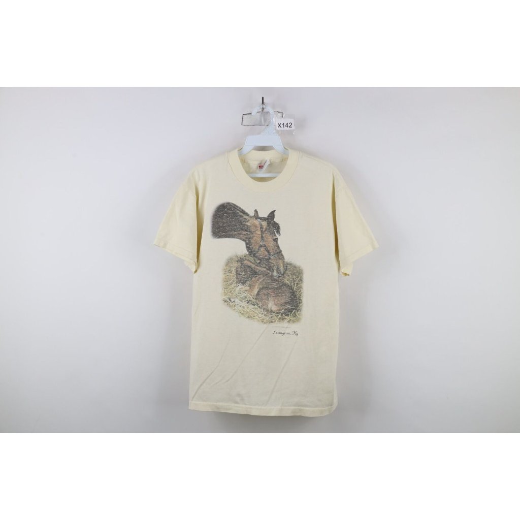 Vintage 90s Streetwear Womens Medium Lexington Kentucky Horse Equestrian TShirt